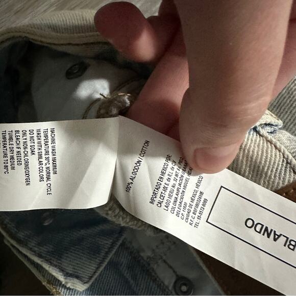 Gef France Light Acid Wash Distressed Skinny Fit Lepi‎ Denim Shorts Size 6 - Picture 6 of 9